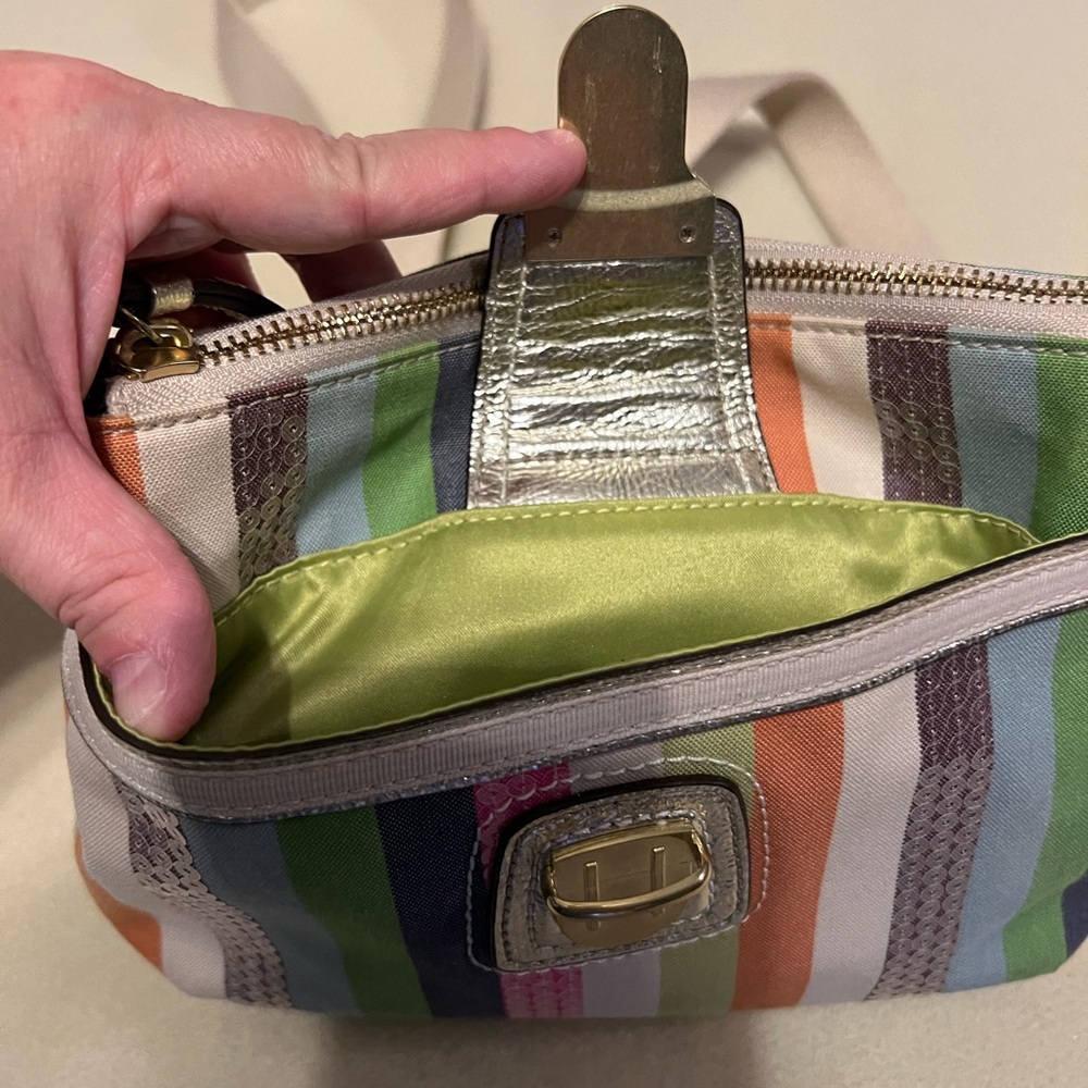 Coach 65th Anniversary Edition Legacy Striped Crossbody Bag with Wallet Set - Picture 9 of 16